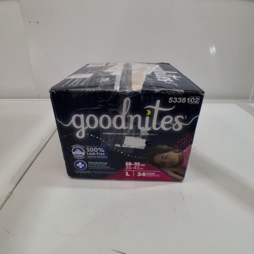 34PK GIRLS GOODNITES BEDWETTING NIGHTTIME UNDERWEAR - LARGE - FITS SIZES 10-12 - 69-95LBS image 4