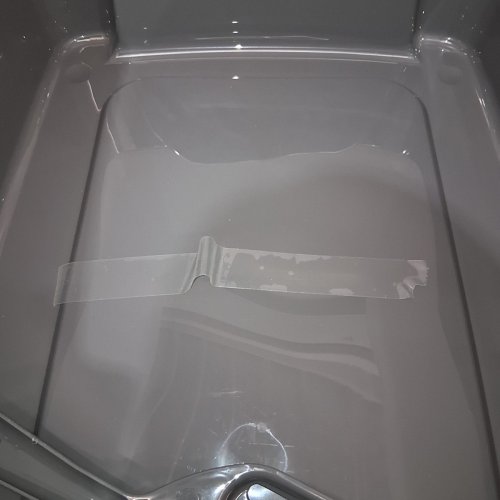 IRIS OPEN TOP CAT LITTER BOX KIT WITH SHIELD AND SCOOP - 16" X 12" - DARK GREY/CLEAR - (MODEL: CLH-12) image 4