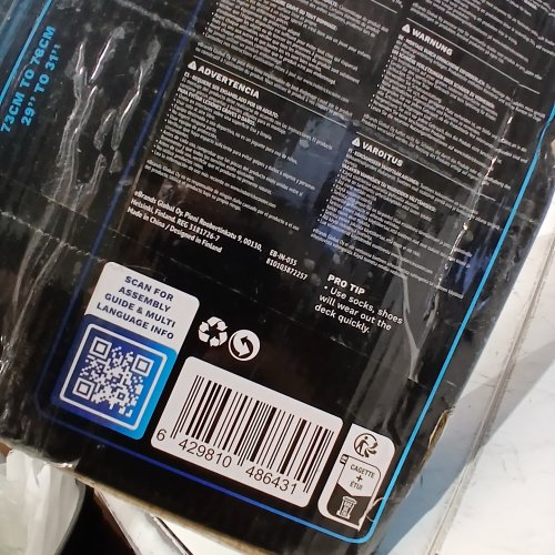 INDO PRO GRAVITY INDOOR/TRAMPOLINE FOAM TRICK SCOOTER WITH ADJUSTABLE HEIGHT - 5FT 3" - BLUE/BLACK image 2