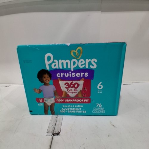 76PK PAMPERS CRUISERS 360° 100% LEAKPROOF GAP-FREE FIT DIAPERS - SIZE 6 image 3