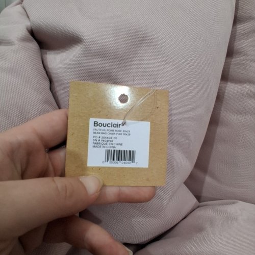 BOUCLAIR KIDS CANVAS BEAN BAG CHAIR - 30" X 29" - PINK (MODEL: 204403-00) image 3