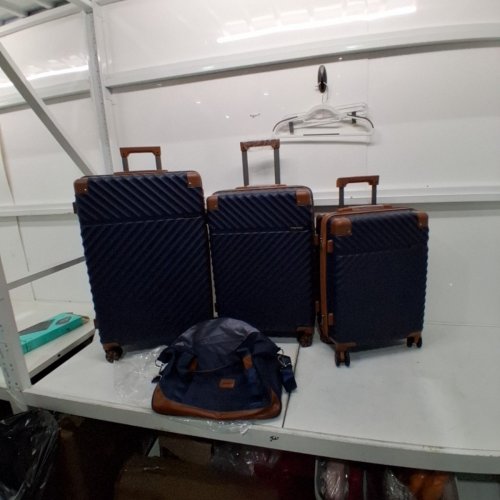 4PC COSBARN LUGGAGE SET WITH TSA LOCK SPINNER WHEELS - 20" / 24" / 28" - NAVY image 3