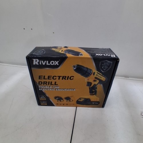 RIVLOX 20V CORDLESS ELECTRIC POWER DRILL SET - 20V ELECTRIC SCREWDRIVER, 2.0AH BATTERY, 30NM, BUILT-IN LED - YELLOW image 6