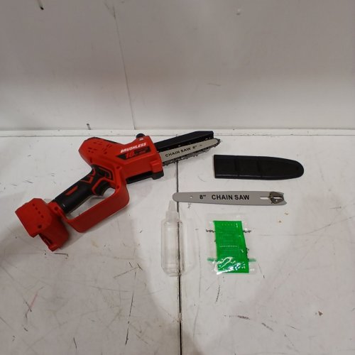 MINI BRUSHLESS PRUNING CHAINSAW - 6"/8" BLADES - 18V BATTERY - RED/BLACK - (MODEL:MWQ303) image 2