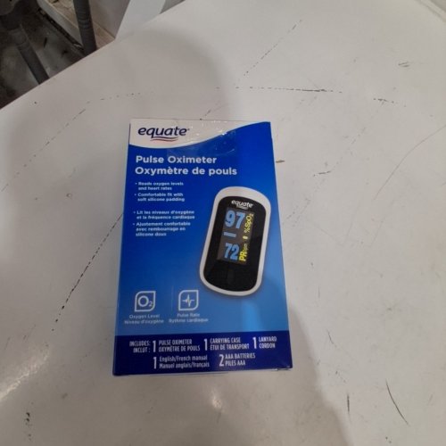 EQUATE FINGERTIP PULSE OXIMETER - HEART RATE MONITOR AND SPO2 LEVELS - WHITE (MODEL: MD300CN310) image 4