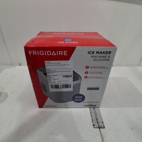 FRIGIDAIRE COMPACT COUNTERTOP ELECTRIC ICE MAKER - MAKES 26LBS OF ICE/DAY - SILVER (MODEL: EFIC189-B-SILVER) image 4