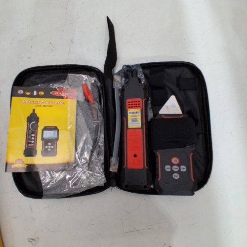 NOYAFA NETWORK CABLE TESTER | MULTIFUNCTIONAL WIRE TRACER FOR CAT5 | CAT6 | CABLE LENGTH MEASURMENT | POE TESTER - BLACK | RED - (MODEL: NF-8209S) image 2
