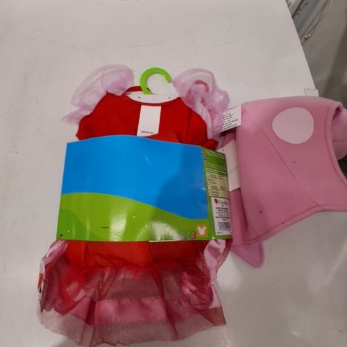 3PC GIRL'S DISGUISE PEPPA PIG TODDLER COSTUME - 2T - RED/PINK (STYLE: 120699M) image 3