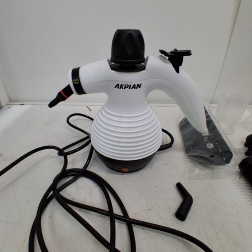 11PC AKPIAN HANDHELD MULTIPURPOSE STEAM CLEANER - WHITE (MODEL: HY-301) image 2
