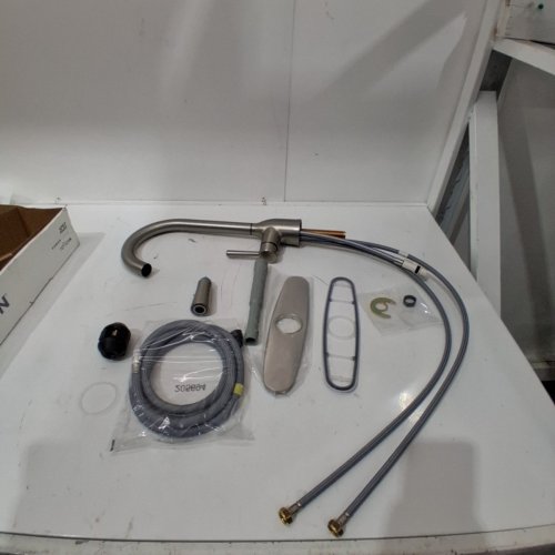 MOEN ADLER ONE-HANDLE HIGH ARC PULLDOWN KITCHEN FAUCET WITH POWER CLEAN AND OPTIONAL DECK PLATE - SPOT RESIST STAINLESS (MODEL: 87233SRS) image 2