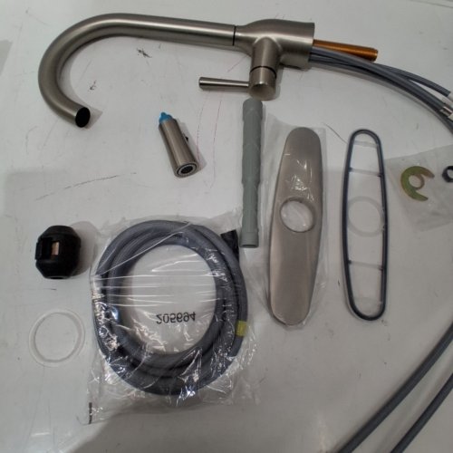 MOEN ADLER ONE-HANDLE HIGH ARC PULLDOWN KITCHEN FAUCET WITH POWER CLEAN AND OPTIONAL DECK PLATE - SPOT RESIST STAINLESS (MODEL: 87233SRS) image 4