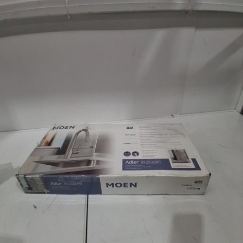 MOEN ADLER ONE-HANDLE HIGH ARC PULLDOWN KITCHEN FAUCET WITH POWER CLEAN AND OPTIONAL DECK PLATE - SPOT RESIST STAINLESS (MODEL: 87233SRS) image 5