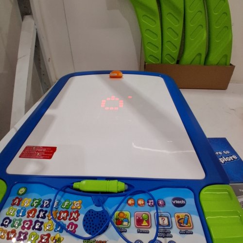 VTECH DIGIART 3-IN-1 CREATIVE EASEL/CHALKBOARD/ ART TABLE - BLUE AND GREEN*FRENCH MODEL* image 2