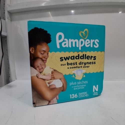 136PK PAMPERS SWADDLERS DIAPERS - NEWBORN SIZE image 3