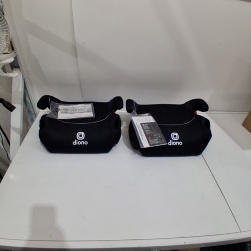 2PK DIONO SOLANA BACKLESS BOOSTER CAR SEATS - 40-120LBS MAX - BLACK (MODEL: 32060) image 2