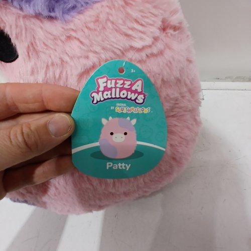 SQUISHMALLOWS FUZZAMALLOWS PLUSH TOY - PINK AND PURPLE (STYLE: PATTY) image 2