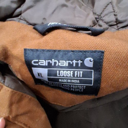 MEN'S CARHARTT WASHED DUCK BARTLETT ACTIVE JACKET - XL - BROWN (MODEL: OJ6980-M) image 3