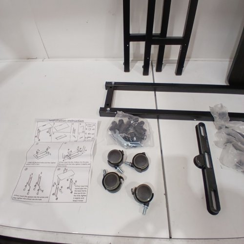 HEIGHT ADJUSTABLE OVERBED TABLE WITH WHEELS - DEKUWOOD / BROWN image 4