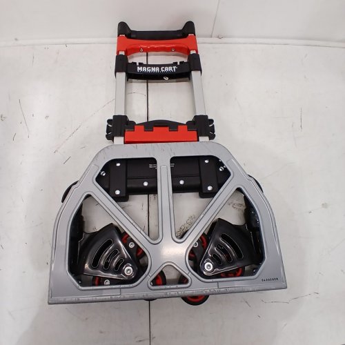 MAGNA CART 6 WHEEL FOLDING HAND TRUCK - 16" WIDE 150LBS CAPACITY - BLACK/RED (MODEL: 1718598) image 2