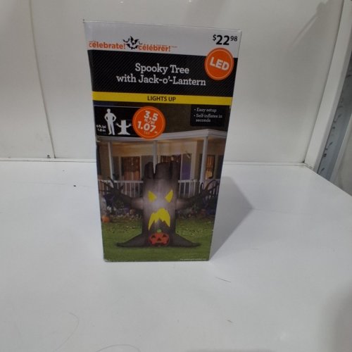 WAY TO CELEBRATE! INFLATABLE LED SPOOKY TREE WITH JACK-O'-LANTERN - 3.5FT TALL image 3