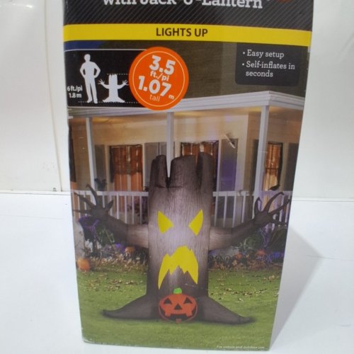 WAY TO CELEBRATE! INFLATABLE LED SPOOKY TREE WITH JACK-O'-LANTERN - 3.5FT TALL image 4