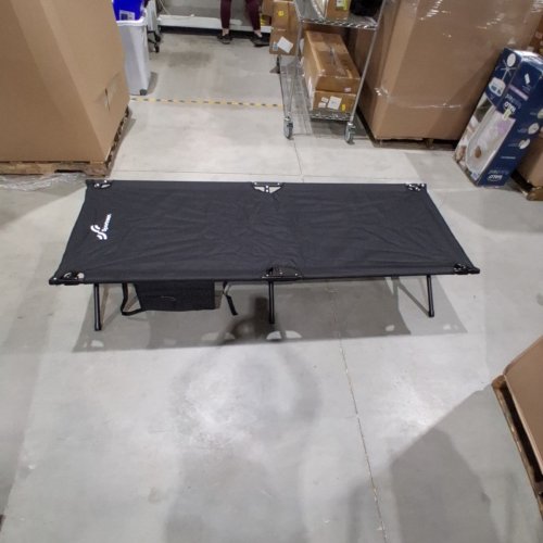 SPORTNEER ULTRALIGHT FOLDING PORTABLE CAMPING COT BED WITH 330LB CAP - 78" X 28" - BLACK (MODEL: FCC-02) image 2