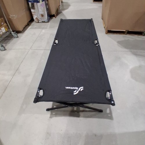 SPORTNEER ULTRALIGHT FOLDING PORTABLE CAMPING COT BED WITH 330LB CAP - 78" X 28" - BLACK (MODEL: FCC-02) image 3