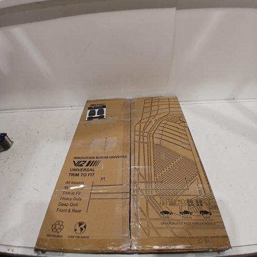 3PC CARPASS UNIVERSAL TRIM-TO-FIT HEAVY DUTY RUBBER FLOOR MATS - BLACK (MODEL: ‎JD012-BK1-3P) image 3
