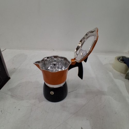 MOKA POT FOR COFFEE - BLACK\ORANGE image 3