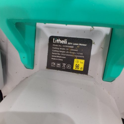 LITHELI CORDLESS LAWN MOWER WITH BRUSHLESS MOTOR 20V BATTERY- 13"- GREEN/BLACK - (MODEL: D03004551) image 4