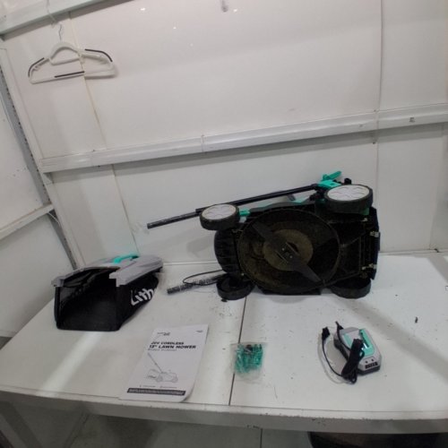 LITHELI CORDLESS LAWN MOWER WITH BRUSHLESS MOTOR 20V BATTERY- 13"- GREEN/BLACK - (MODEL: D03004551) image 6