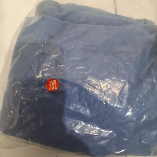 WOMEN'S LINEN T-SHIRT DRESS - 3XL - BLUE image 2