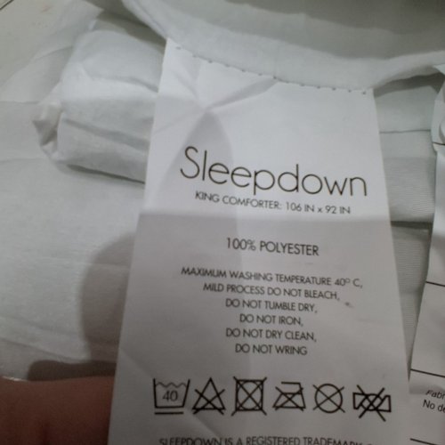 SLEEPDOWN MICROFIBER LIGHTWEIGHT COMFORTER - KING (106" X 92") - WHITE image 4