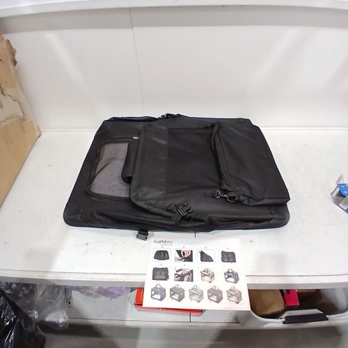 FEANDREA COLLAPSIBLE PORTABLE SOFT PET CARRIER BAG WITH STORAGE POCKETS- EXTRA LARGE/32" X 23" - BLACK (MODEL: PDC80H/UPDC80H) image 2