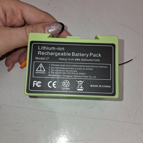 LITHIUM-ION RECHARGEABLE BATTERY PACK - 14.4V 5000MAH 72WH - GREEN (MODEL: I7) image 2