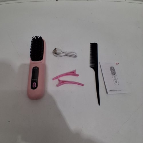PORTABLE WIRELESS STRAIGHTENING COMB - PINK (STYLE: S7) image 3
