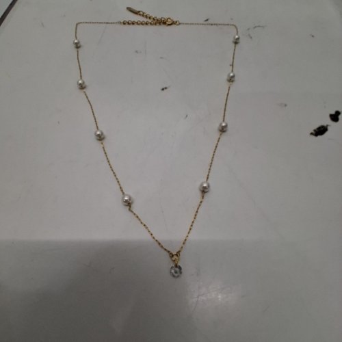WOMENS ARGENTO CLASSIC PEARL NECKLACE - 20-22" CHAIN LENGTH NECKLACE - GOLD TONE image 3