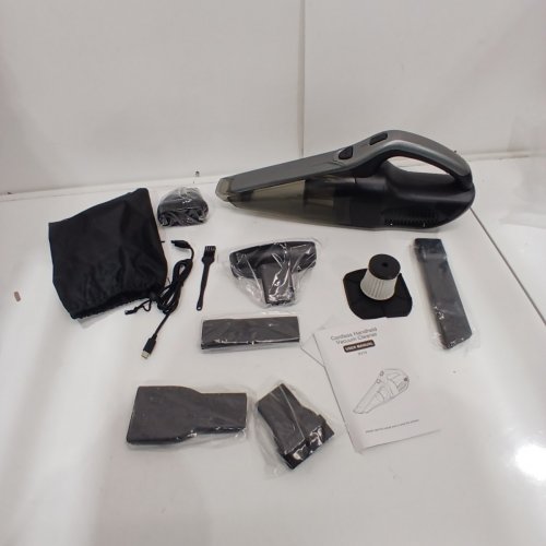 11PC FINEVIO CORDLESS HANDHELD VACUUM CLEANER WITH ATTACHMENTS - 11.1V - BLACK/GREY (MODEL: SV19) image 3