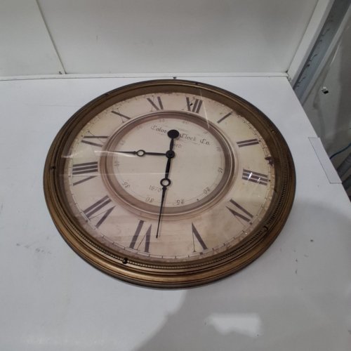 MONARCH SPECIALTIES ROUND WALL CLOCK - 20" - ANTIQUE BROWN (MODEL: I 9047) image 2