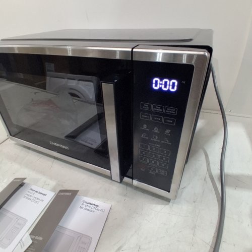 CHEFMAN COUNTERTOP MICROWAVE OVEN - 31 L (1.1 CU. FT) - BLACK / SILVER (MODEL: RJ55-11-V2-CA) image 2