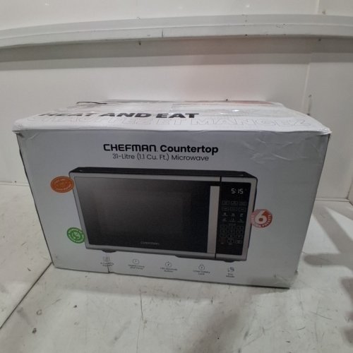 CHEFMAN COUNTERTOP MICROWAVE OVEN - 31 L (1.1 CU. FT) - BLACK / SILVER (MODEL: RJ55-11-V2-CA) image 10