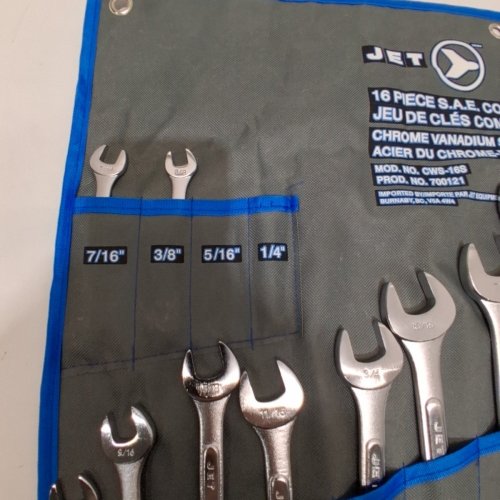13PC JET TORQUE WRENCH SET AND ORGANIZER, RAISED PANEL COMBINATION, 1/4"- 1-1/4" SIZE, INDUSTRIAL STRENGTH CHROME VANADIUM, INCLUDED POUCH - CHROME (MODEL: 700121/CWS-16S). image 4
