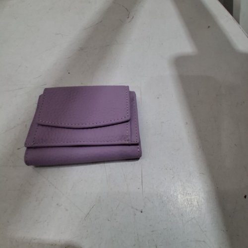 WOMEN'S FOLDING LEATHER RFID BLOCKING MINI WALLET - 3.94″ × 2.76″ × 1.18″ - PURPLE (MODEL: ASDFH32) image 2