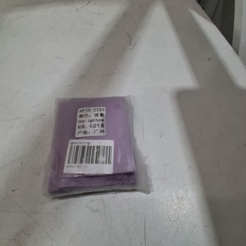 WOMEN'S FOLDING LEATHER RFID BLOCKING MINI WALLET - 3.94″ × 2.76″ × 1.18″ - PURPLE (MODEL: ASDFH32) image 5
