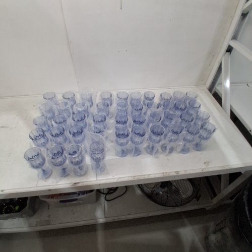 44PK PLASTIC WINE GLASSES - 7 OZ - BLUE image 3