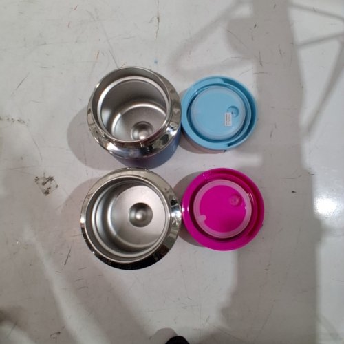 2PK THERMOFLASK INSULATED FOOD JARS - 20 OZ - PINK/BLUE image 2