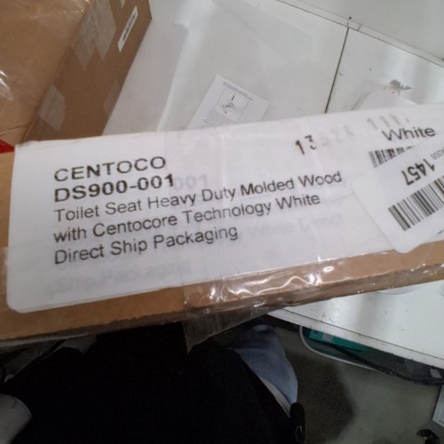 CENTOCO HEAVY DUTY MOLDED PLATIC ELONGATED CLOSED FRONT TOILET SEAT, WHITE (MODEL: DS900-001) image 5