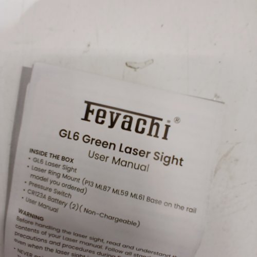FEYACHI GL6 TACTICAL GREEN LASER SIGHT WITH 45 DEGREE P13 PICATINNY / M61 MLOK RAIL MOUNT & PRESSURE SWITCH - (MODEL: GL6) image 4