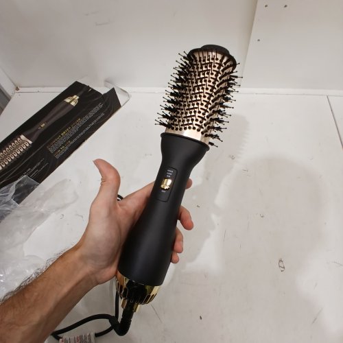 VASLON UPDATED 2025 ONE-STEP 1000W HAIR DRYER & VOLUMIZER HOT AIR BRUSH (4-IN-1) CURLER, STRAIGHTENER HAIR STYLER - NEW GOLDEN image 3