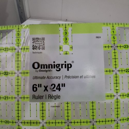 OMNIGRID BY OMNIGRIP RECTANGULAR QUILTER RULER - 6" X 24" CLEAR - (MODEL: RN24) image 3